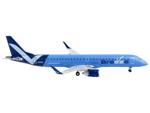 Embraer ERJ-195 Commercial Aircraft "Breeze Airways" Blue 1/400 Diecast Model Airplane by GeminiJets