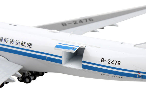 Boeing 747-400F Commercial Aircraft "Air China Cargo" White with Blue Stripes "Interactive Series" 1/400 Diecast Model Airplane by GeminiJets