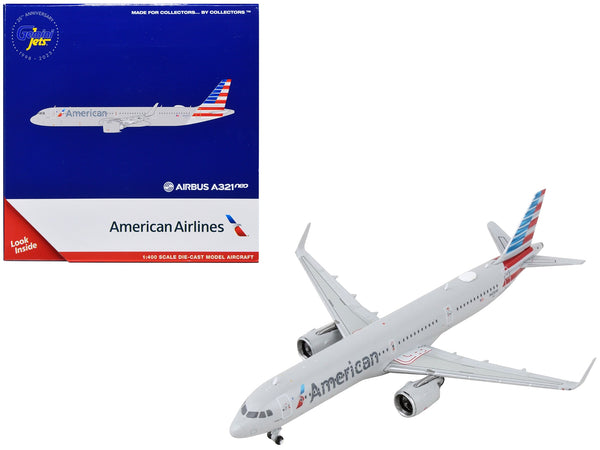 Airbus A321neo Commercial Aircraft "American Airlines" Gray 1/400 Diecast Model Airplane by GeminiJets