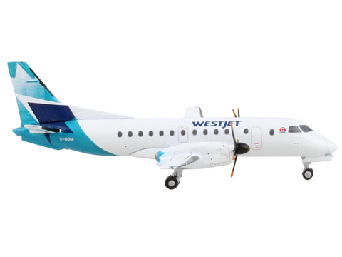 Saab 340B Commercial Aircraft "WestJet Airlines" White with Blue Tail 1/400 Diecast Model Airplane by GeminiJets