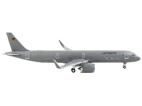Airbus A321neo Transport Aircraft "German Luftwaffe" Gray "Gemini Macs" Series 1/400 Diecast Model Airplane by GeminiJets