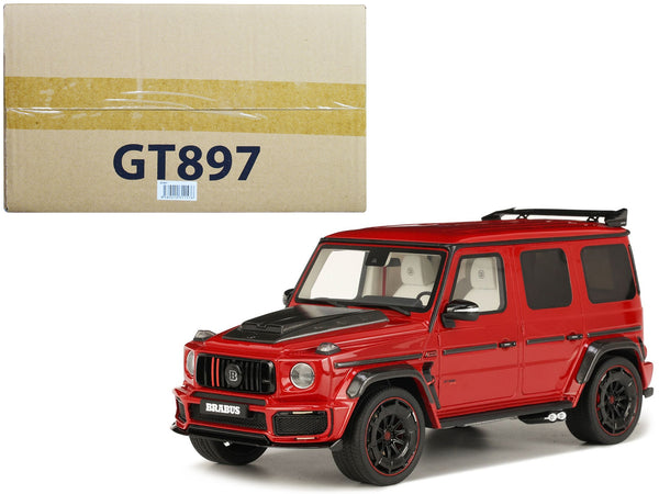 2022 Brabus 900 Rocket Edition Red with Carbon Hood 1/18 Model Car by GT Spirit