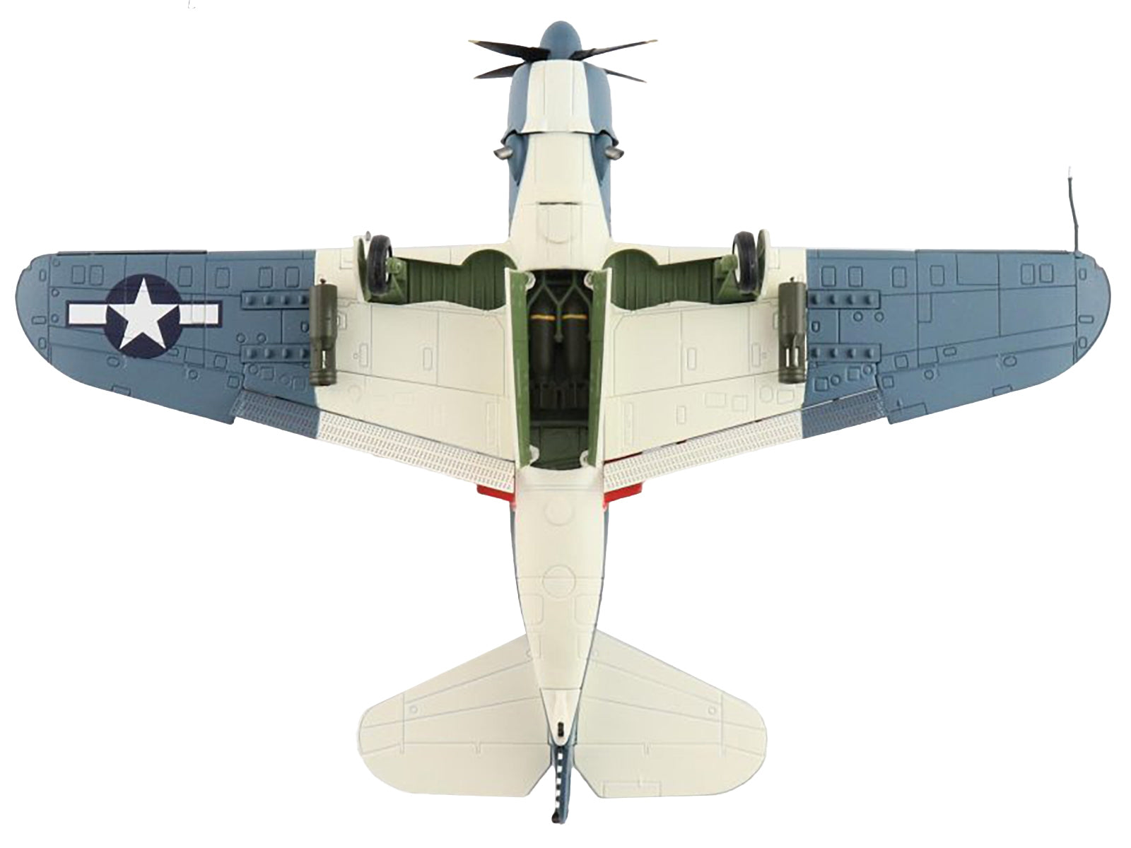 Curtiss SB2C-4 Helldiver Bomber Aircraft "VB-18 USS Intrepid" (1944) United States Navy "Air Power Series" 1/72 Diecast Model by Hobby Master