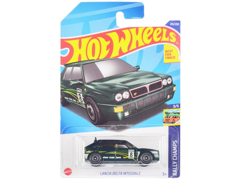 Lancia Delta Integrale #8 Green Metallic with Graphics "Rally Champs" Series Diecast Model Car by Hot Wheels