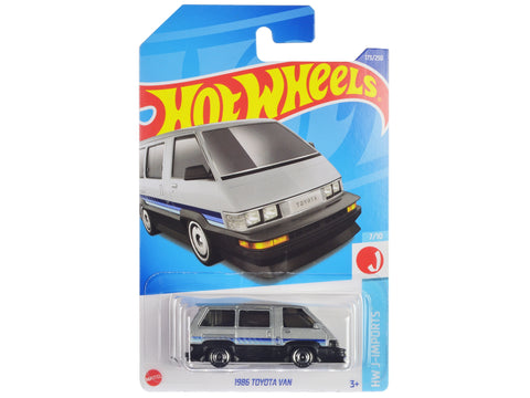 1986 Toyota Van Silver Metallic and Black with Stripes "HW J-Imports" Series Diecast Model Car by Hot Wheels
