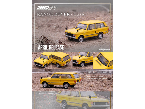 Land Rover "Classic" RHD (Right Hand Drive) Sanglow Yellow 1/64 Diecast Model Car by Inno Models