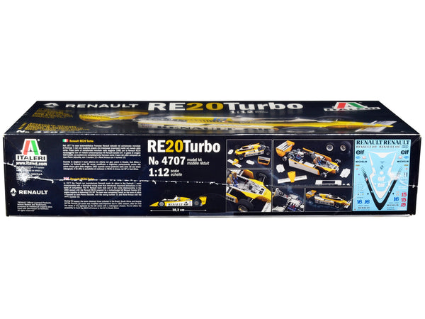 Skill 5 Model Kit Renault RE 20 Turbo F1 Formula One World Championship (1980) 1/12 Scale Model by Italeri