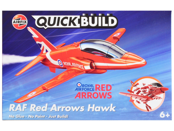 Skill 1 Model Kit Royal Air Force Red Arrows Hawk Aircraft Red Snap Together Painted Plastic Model Airplane Kit by Airfix Quickbuild