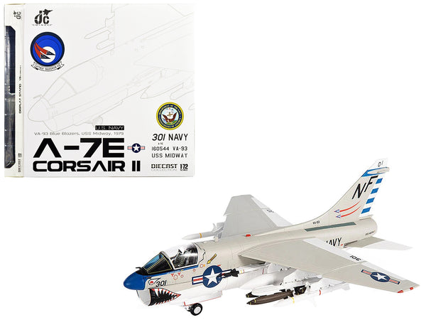 Vought A-7E Corsair II Attack Aircraft "VA-93 Blue Blazers USS Midway" (1979) United States Navy 1/72 Diecast Model by JC Wings