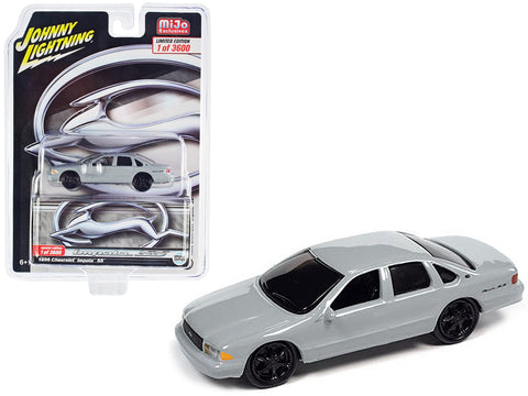 1996 Chevrolet Impala SS Matt Gray Limited Edition to 3600 pieces Worldwide 1/64 Diecast Model Car by Johnny Lightning