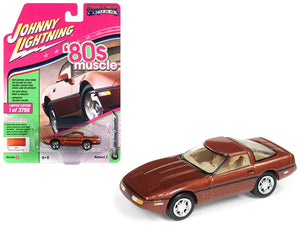 1988 Chevrolet Corvette Dark Bronze Metallic "80's Muscle" Limited Edition to 3796 pieces Worldwide 1/64 Diecast Model Car by Johnny Lightning