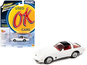 1982 Chevrolet Corvette White with Black Top and Red Interior Limited Edition to 2644 pieces Worldwide "OK Used Cars" 2023 Series 1/64 Diecast Model Car by Johnny Lightning