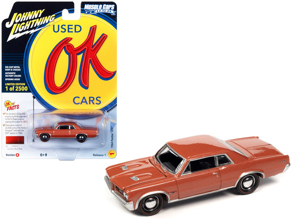 1964 Pontiac GTO Sunfire Red Metallic Limited Edition to 2500 pieces Worldwide "OK Used Cars" 2023 Series 1/64 Diecast Model Car by Johnny Lightning