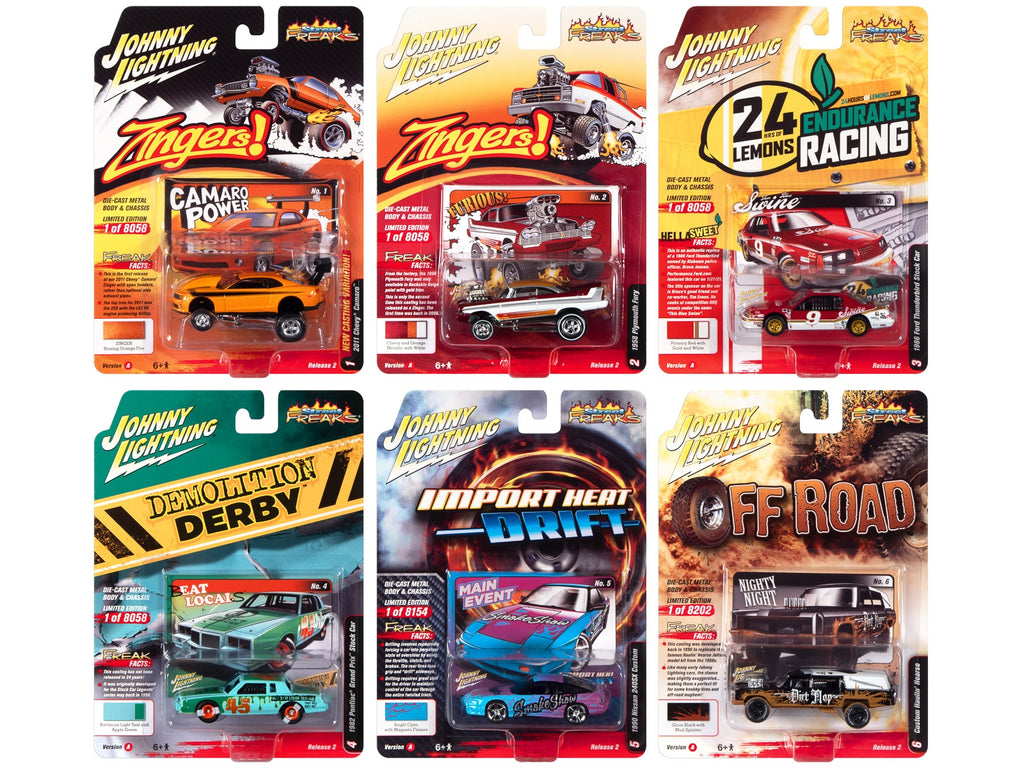 Johnny Lightning Muscle Cars USA 2022 Release 3 Set B (6-Car Sealed CASE) 1:64 Diecast, Green