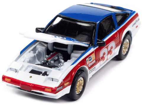 1985 Nissan 300ZX #33 Red White and Blue "Turbo Tribute" "Import Heat GT" Limited Edition to 4812 pieces Worldwide "Street Freaks" Series 1/64 Diecast Model Car by Johnny Lightning