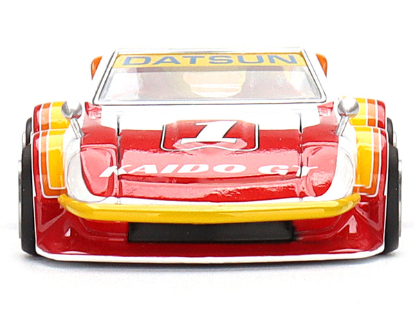 Datsun Fairlady Z Kaido GT V1 RHD (Right Hand Drive) #1 White with Stripes (Designed by Jun Imai) "Kaido House" Special 1/64 Diecast Model Car by True Scale Miniatures