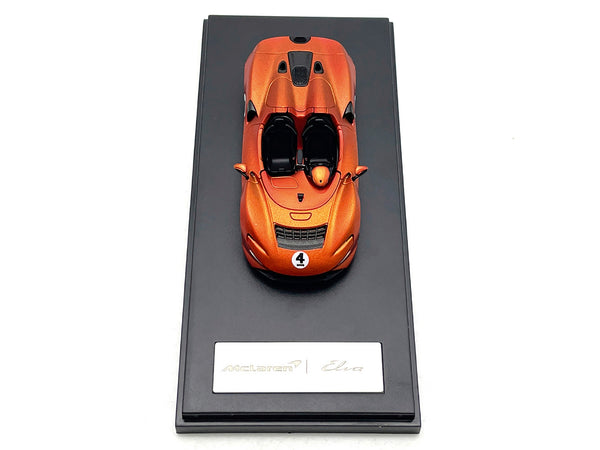 McLaren Elva Convertible #4 Matt Orange Metallic 1/64 Diecast Model Car by LCD Models