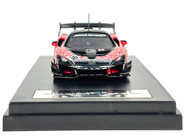 McLaren Senna GTR #36 Red with Black Top and Graphics 1/64 Diecast Model Car by LCD Models
