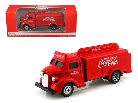 1947 Coca Cola Delivery Bottle Truck Red 1/87 Diecast Model by Motorcity Classics