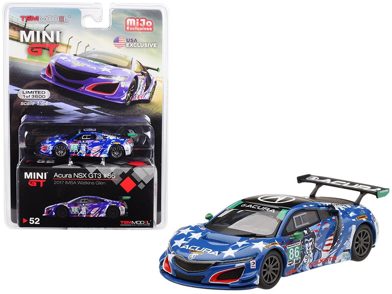 Acura NSX GT3 #86 "Uncle Sam" 2017 IMSA Watkins Glen Limited Edition to 3600 pieces Worldwide 1/64 Diecast Model Car by True Scale Miniatures