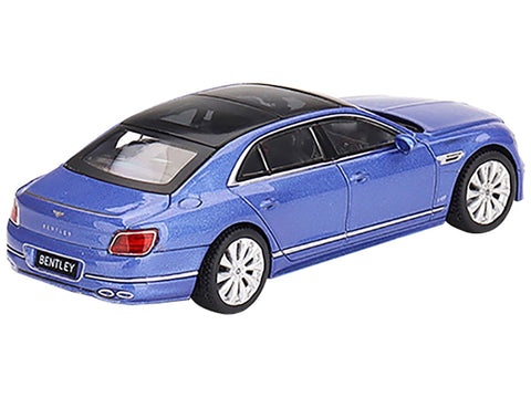 Bentley Flying Spur with Sunroof Neptune Blue Metallic with Black Top Limited Edition to 2400 pieces Worldwide 1/64 Diecast Model Car by True Scale Miniatures
