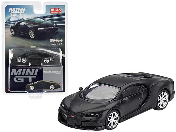 Bugatti Chiron Super Sport 300+ Matt Black Limited Edition to 6600 pieces Worldwide 1/64 Diecast Model Car by True Scale Miniatures