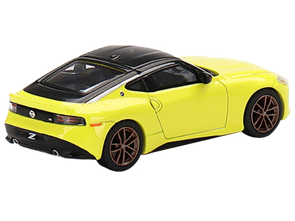 2023 Nissan Z Proto Spec Ikazuchi Yellow with Black Top Limited Edition to 3000 pieces Worldwide 1/64 Diecast Model Car by True Scale Miniatures
