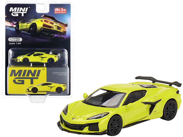 2023 Chevrolet Corvette Z06 Accelerate Yellow Limited Edition to 2400 pieces Worldwide 1/64 Diecast Model Car by True Scale Miniatures