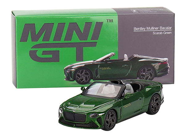Bentley Mulliner Bacalar Convertible Scarab Green Metallic Limited Edition to 1200 pieces Worldwide 1/64 Diecast Model Car by True Scale Miniatures
