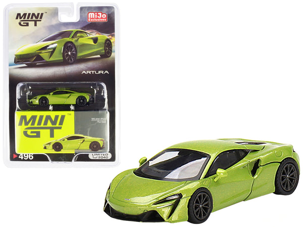 McLaren Artura Flux Green Metallic Limited Edition to 2040 pieces Worldwide 1/64 Diecast Model Car by True Scale Miniatures