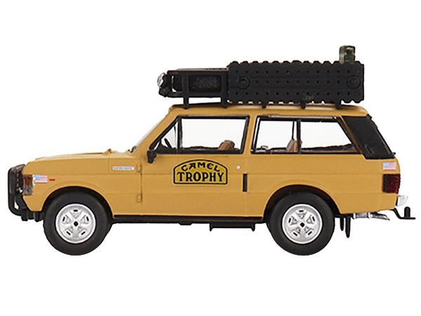 Range Rover with Roofrack Tan "Camel Trophy - Papua New Guinea Team USA" (1982) Limited Edition to 2400 pieces Worldwide 1/64 Diecast Model Car by True Scale Miniatures
