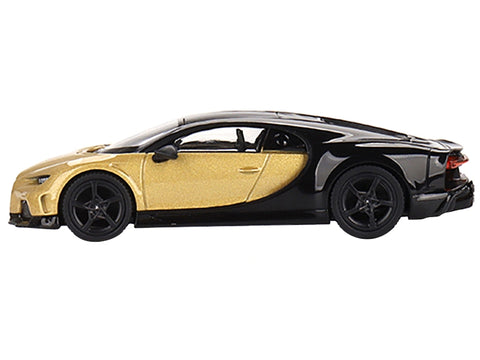 Bugatti Chiron Super Sport Gold Metallic and Black Limited Edition to 3000 pieces Worldwide 1/64 Diecast Model Car by True Scale Miniatures