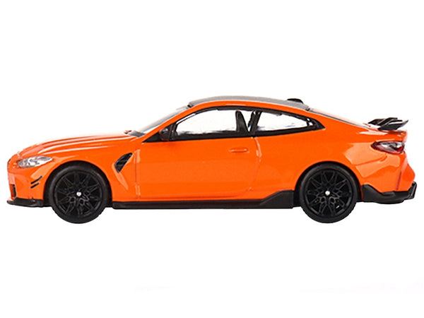 BMW M4 M-Performance (G82) Fire Orange with Carbon Top Limited Edition to 2400 pieces Worldwide 1/64 Diecast Model Car by True Scale Miniatures