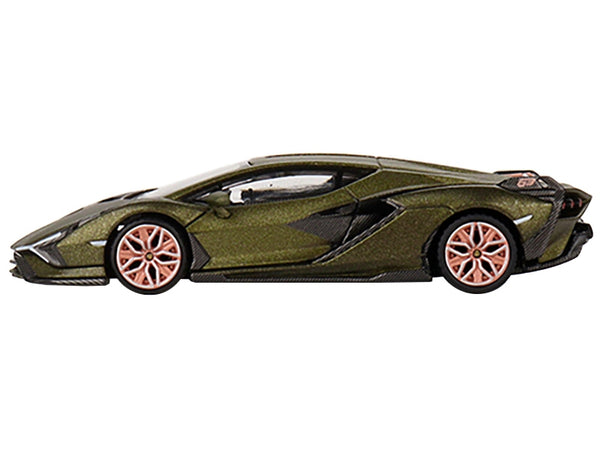 Lamborghini Sian FKP 37 "Presentation Edition" Matt Green Metallic Limited Edition to 4800 pieces Worldwide 1/64 Diecast Model Car by True Scale Miniatures