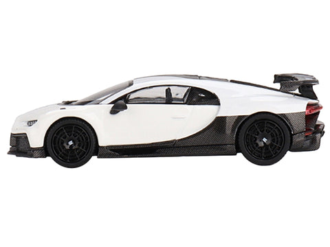 Bugatti Chiron Pur Sport White and Carbon Limited Edition to 3000 pieces Worldwide 1/64 Diecast Model Car by True Scale Miniatures