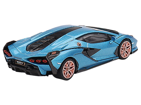 Lamborghini Sian FKP 37 Blu Aegir Blue Metallic Limited Edition to 6960 pieces Worldwide 1/64 Diecast Model Car by True Scale Miniatures