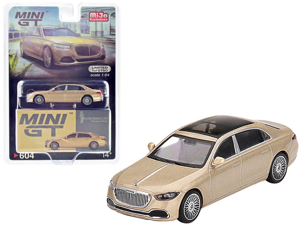 Mercedes-Maybach S680 Champagne Gold Metallic with Sunroof Limited Edition to 2760 pieces Worldwide 1/64 Diecast Model Car by True Scale Miniatures