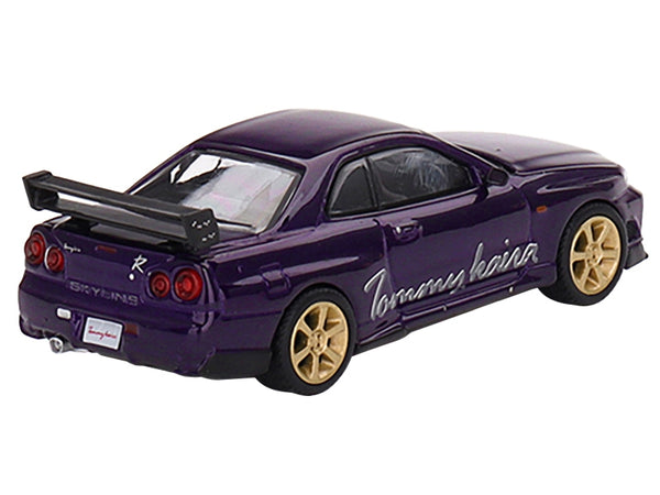 Nissan Skyline GT-R (R34) RHD (Right Hand Drive) "Tommykaira R-z" Midnight Purple Metallic Limited Edition to 8400 pieces Worldwide 1/64 Diecast Model Car by True Scale Miniatures