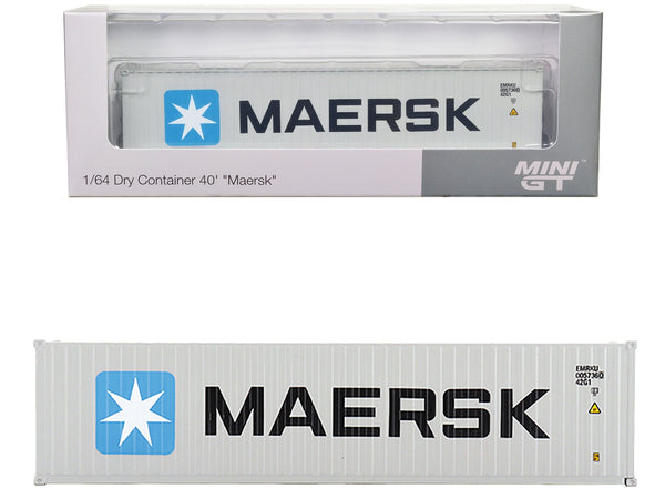 40' Dry Goods Container "Maersk" Gray Limited Edition for 1/64 scale models by True Scale Miniatures