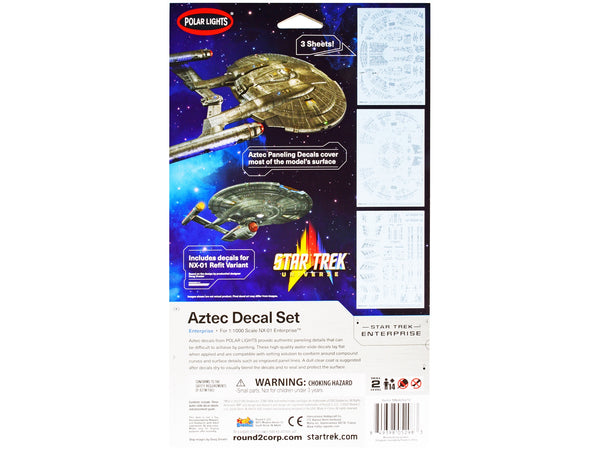 "Star Trek Universe" Aztec Decal Pack for NX-01 Enterprise Ship in 1/1000 Scale by Polar Lights