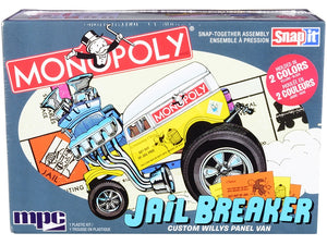 Skill 1 Snap Model Kit Custom Willys Panel Van Jail Breaker "Monopoly" 1/25 Scale Model by MPC