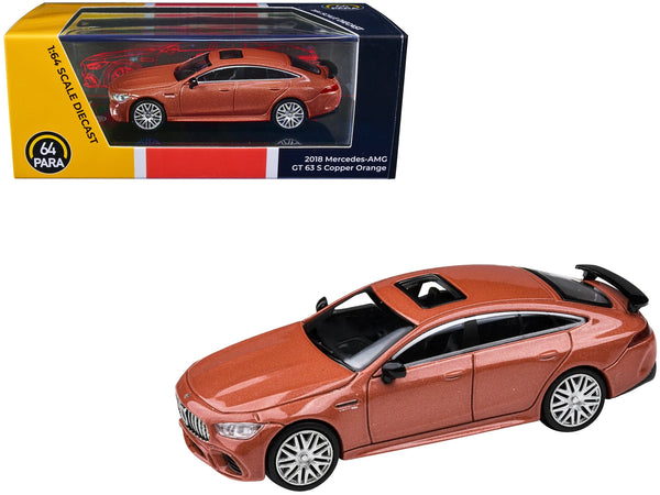 2018 Mercedes-AMG GT 63 S Copper Orange Metallic 1/64 Diecast Model Car by Paragon Models