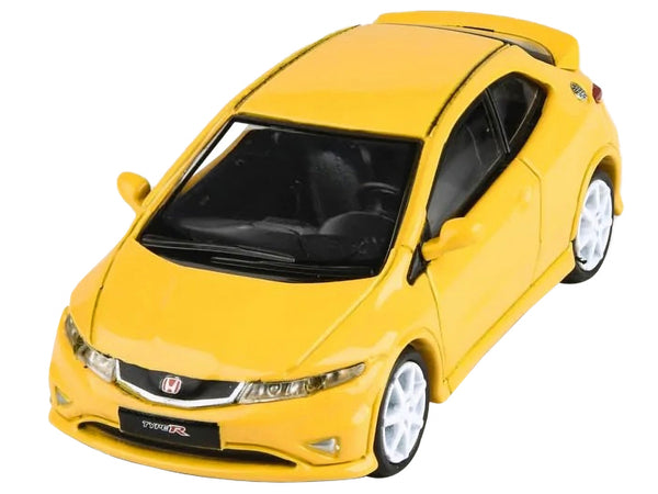 2007 Honda Civic Type R FN2 Sunlight Yellow 1/64 Diecast Model Car by Paragon Models