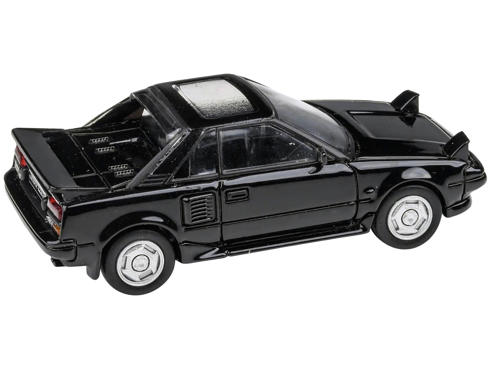 1985 Toyota MR2 MK1 Black Metallic with Sunroof 1/64 Diecast Model Car by Paragon Models