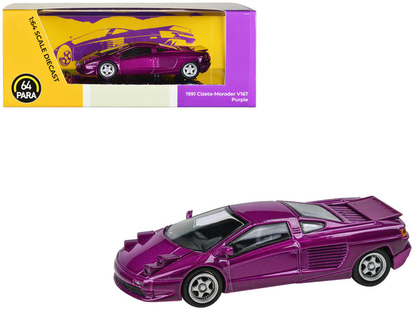 1991 Cizeta V16T Purple Metallic 1/64 Diecast Model Car by Paragon Models