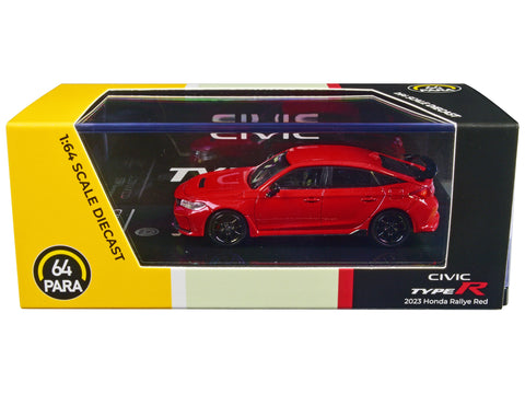 2023 Honda Civic Type R FL5 Rallye Red 1/64 Diecast Model Car by Paragon Models
