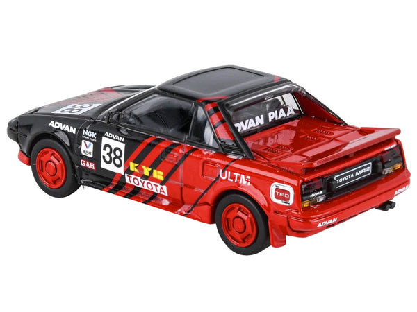 1985 Toyota MR2 MK1 RHD (Right Hand Drive) #38 Red and Black "Autocross Livery" 1/64 Diecast Model Car by Paragon Models