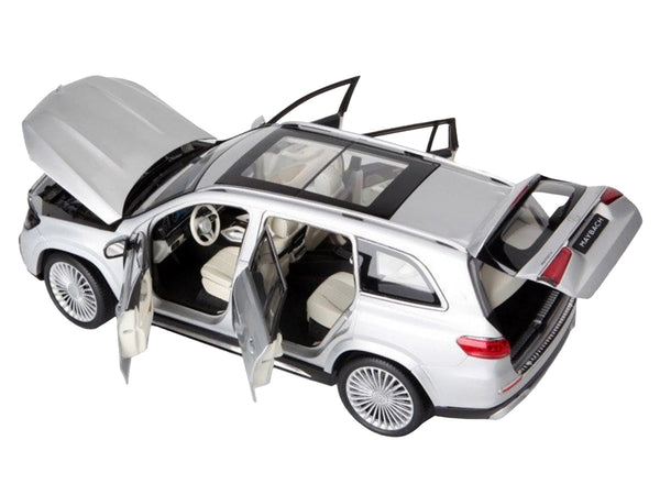 2020 Mercedes-Maybach GLS 600 Silver Metallic with Sun Roof 1/18 Diecast Model Car by Paragon Models