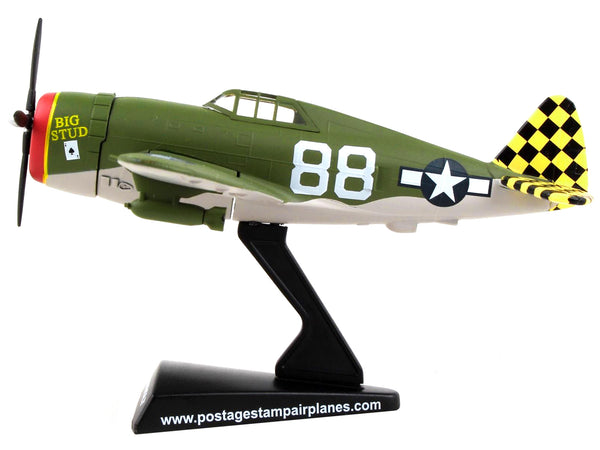 Republic P-47 Thunderbolt Fighter Aircraft "Big Stud" United States Army Air Force 1/100 Diecast Model Airplane by Postage Stamp