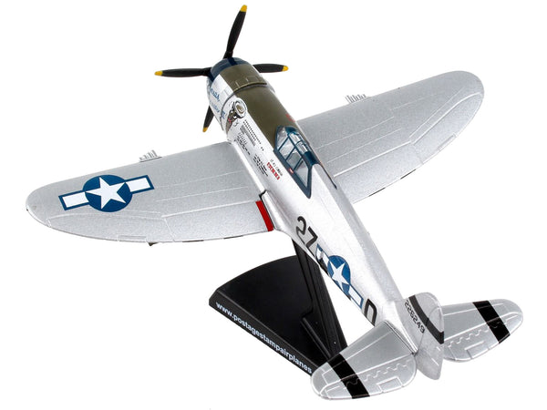 Republic P-47 Thunderbolt Fighter Aircraft "Kansas Tornado II" United States Army Air Force 1/100 Diecast Model Airplane by Postage Stamp